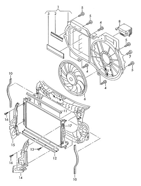 Кожух воздуховод радиатора Audi A6 C6  2005 2.0 Дизель Ужгород