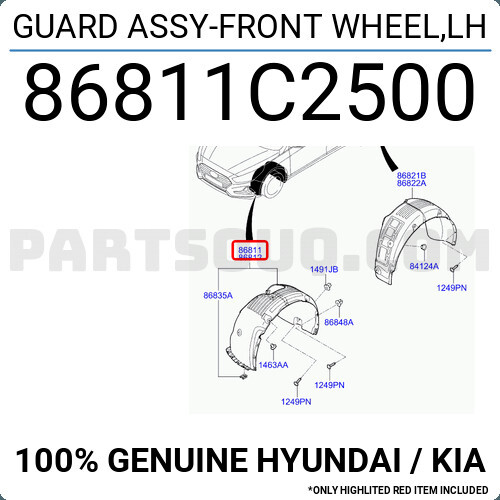 Лівий перед, підкрилок Hyundai Sonata VIN-кoд : 5NPE34AF2JH678261 2018 2.4 Бензин Одесса
