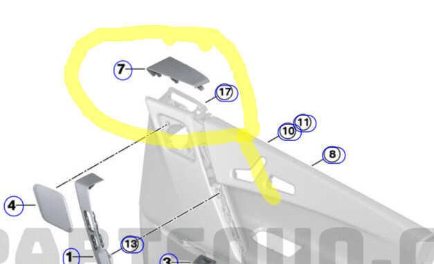 Накладка двери правой BMW X5 IX (i20) 2023  Электро 