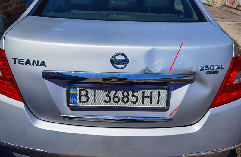 Хрома на заднюю крышку багажника Nissan Teana J32  2011 2.5 Бензин Полтава