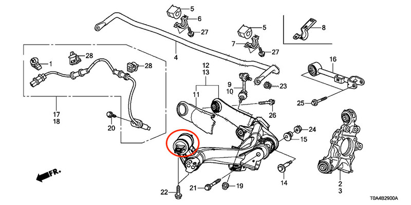 Сайлентблок заднего рычага Honda CR-V 4 2015 г.  2.4 л бензин Киев