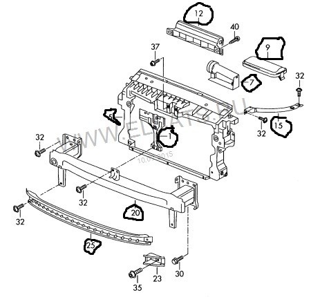 Підсилювач бампера 5N0 807 651B   Volkswagen Tiguan