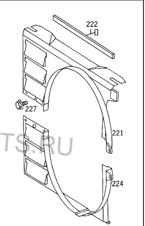 Кожух вентилятора A1245001255   Mercedes E-Class