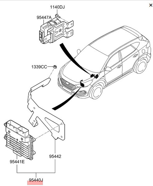 Блок управління АКПП 954402D720   Hyundai Tucson