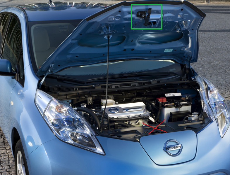 Замок капота Nissan Leaf  2015 хетчбек 1.0 Электро 