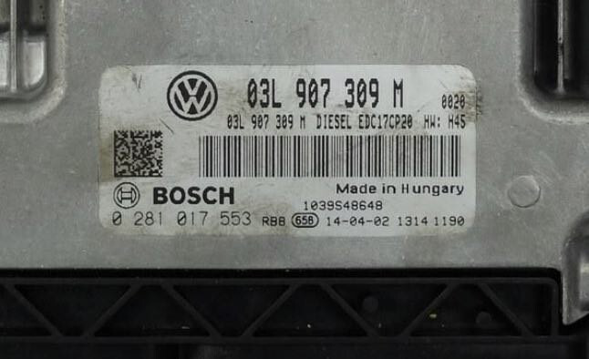 Электронный блок управления двигателем 03L907309M   Volkswagen T5 (Transporter)