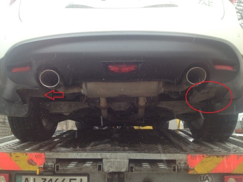 Пластиковая защита заднего бампера левая Infiniti FX 37 s51 2011 3.7 Бензин 