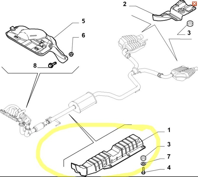 Термозащита выхлопной трубы Alfa Romeo 159  2007 2.2 Бензин Днепропетровск