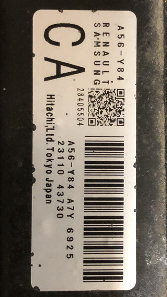 Электронный блок управления двигателем A56-Y84   Nissan Almera Classic