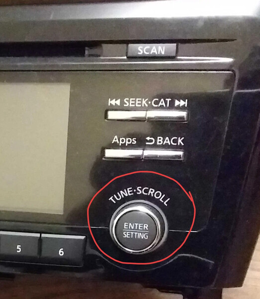 Регулятор настроек на магнитоле Nissan Rogue  2017 2.5 Бензин Днепр