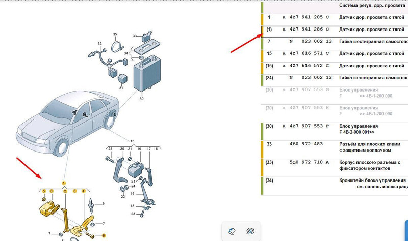 Датчик положения кузова Audi A6 allroad quattro  2000 3.0 Дизель Днепр