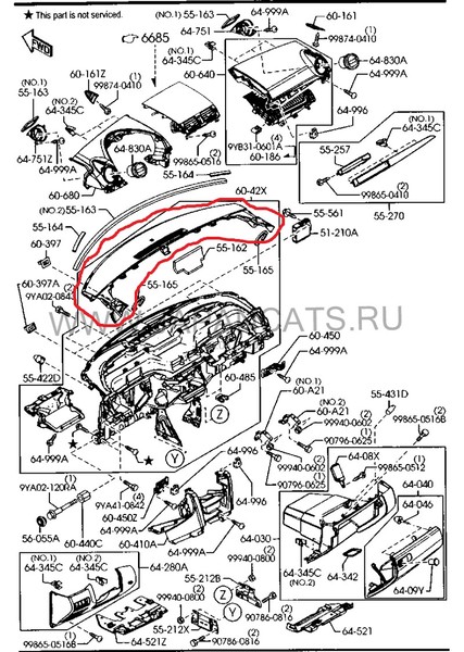 Панель торпеды Mazda 3 BK 2004 г.  2.0 л бензин Харьков