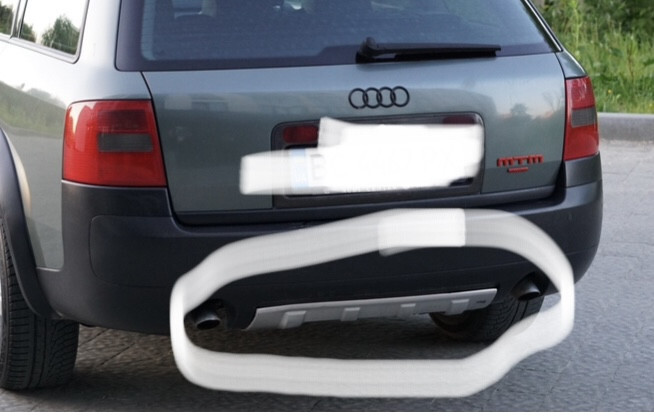 Нижня накладка на задній бампер c5 Audi A6 allroad quattro  2001 универсал 2.5 Дизель Новояворовск