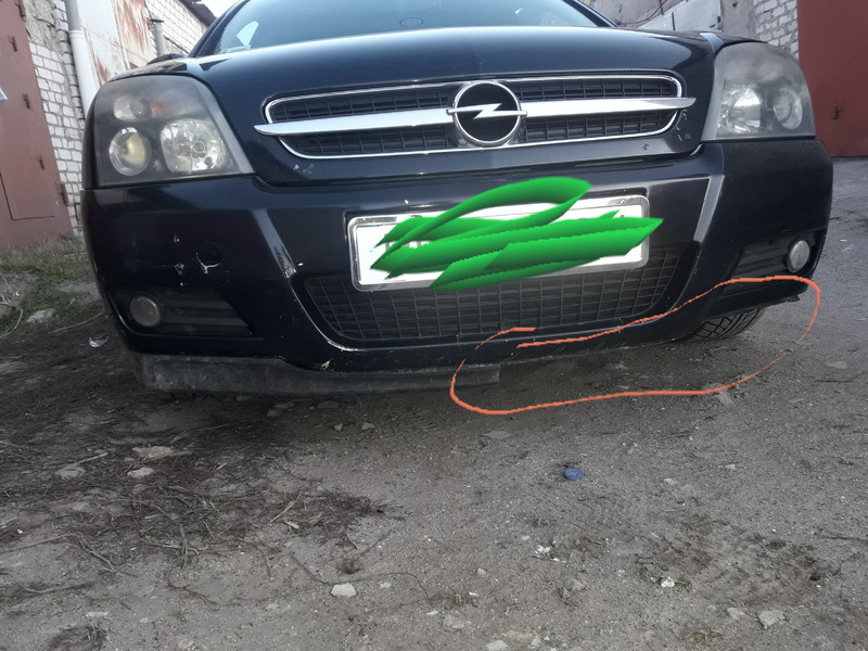 Губа переднего бампера Opel Vectra C хэтчбек 2003 г.  1.8 л бензин Николаев