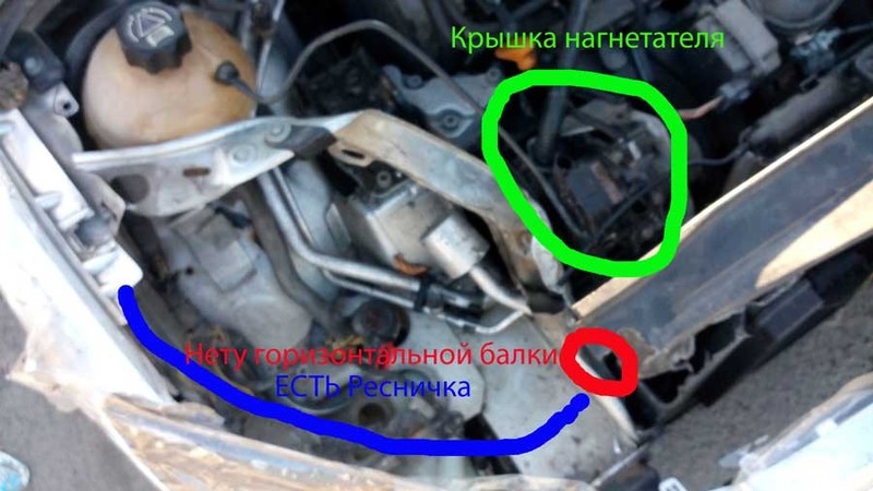 Центральная панель, расширительный бачек, нагнетатель воздуха ... Peugeot 307 XS 2003 2.0 Бензин 