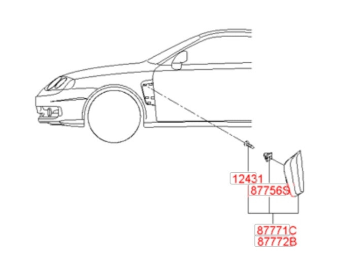 Накладка крыла Hyundai Coupe купе 2006 г.  2.0 л бензин Харьков