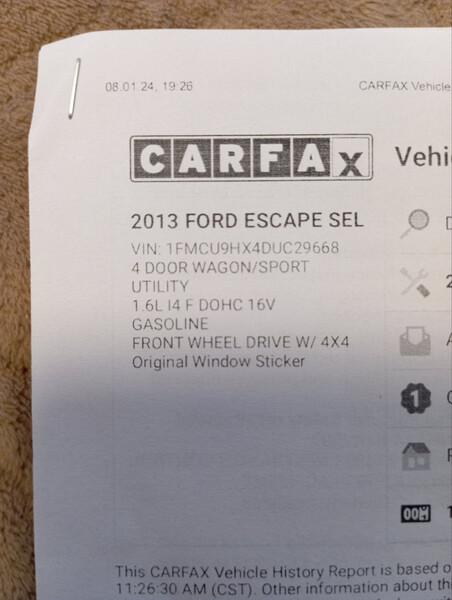 АКПП Ford Escape  2013 1.6 Бензин 