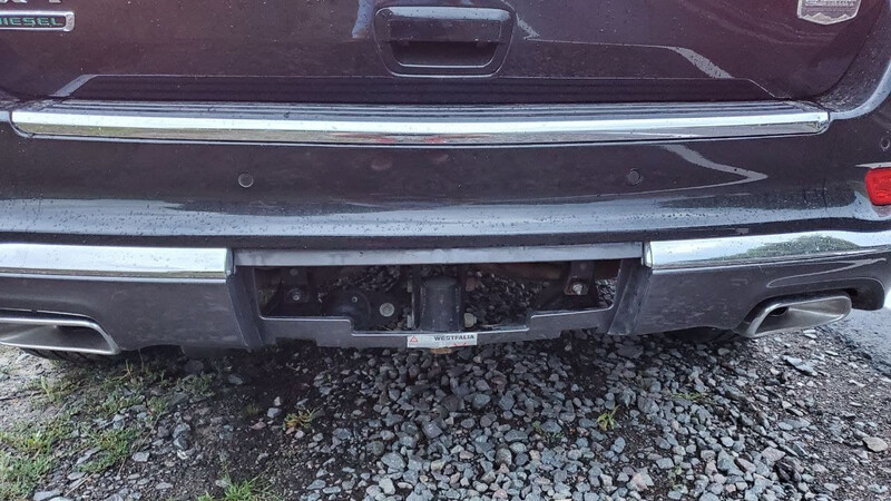 Накладка на задний бампер, хромированым молдингом Jeep Grand Cherokee Summit 2014 3.0 Дизель Ровно