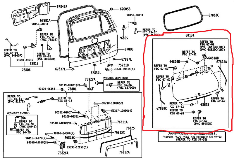 Стекло заднее 6810560190   Toyota Land Cruiser Prado