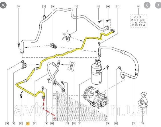 Трубка кондиціонера 924404730R   Renault Kangoo