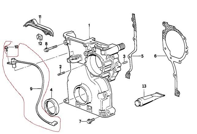 Датчик положення колінвалу 12 14 1 726 066   BMW 3 Series, BMW 5 Series