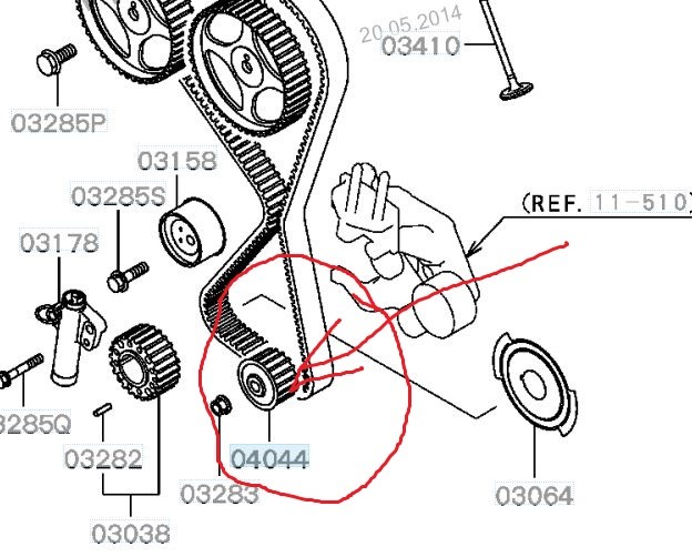 Шестерня масляного насоса MD124762   Mitsubishi Outlander