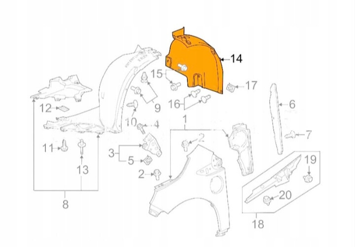 Подкрылки Chevrolet Volt 2013 г.  Ровно