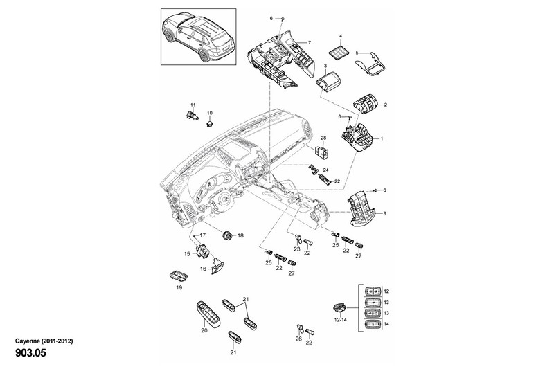 Блок керування склопідйомниками Porsche Cayenne  2013  Бензин 