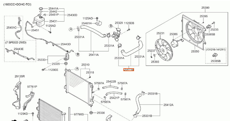Патрубок радіатора Kia Soul 2  2014 Ставище