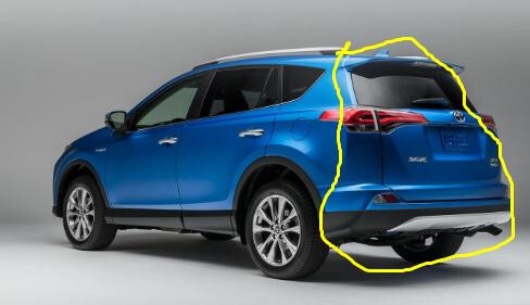 Задняя облицовка Toyota RAV4  2017 2.0 Гибрид Харьков