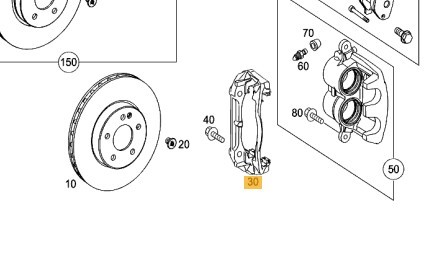 Скоба супорта переднього A 000 421 40 06   Mercedes Vito