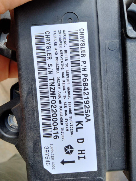 Блок SRS Jeep Cherokee хэтчбек 2019 г.  3.2 л бензин Ровно