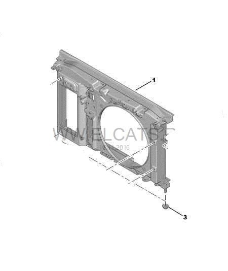 Панель радіатора 7104.HH   Peugeot Partner