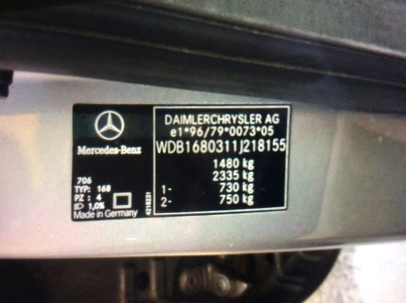 Амортизатор задний Mercedes-Benz A-Class W168  1999 хэтчбек 1.4 Бензин Винница