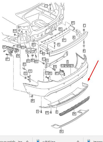 Спойлер (юбка) заднего бампера Audi A6 С6 2010 2.0 Дизель Чернигов
