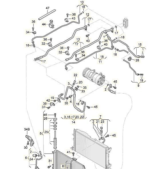 Трубка кондиционера Volkswagen Sharan  2003 универсал 1.8 Бензин 