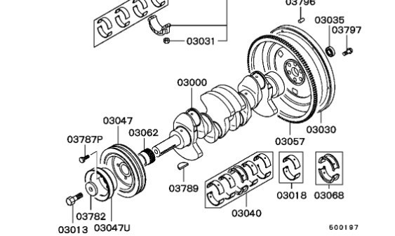Шкив коленвала md305544 Mitsubishi L 400  1999 2.5 Дизель Одесса