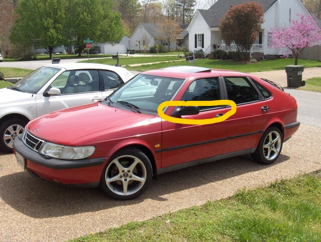 Внешний уплотнитель левой передней двери Saab 900 S 1996 Киев