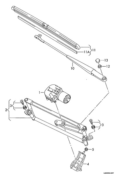 Трапеція двірників 2K1 955 601 A   Volkswagen Caddy