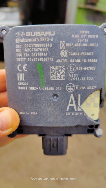 Задний правый датчик мертвых зон Subaru Outback  2017 универсал 2.5 Бензин Каменское