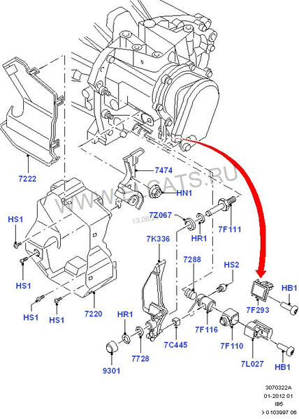 Опорний палец рычага переключения передач Ford Fusion  2006 універсал 1.4 Бензин Кривий Ріг
