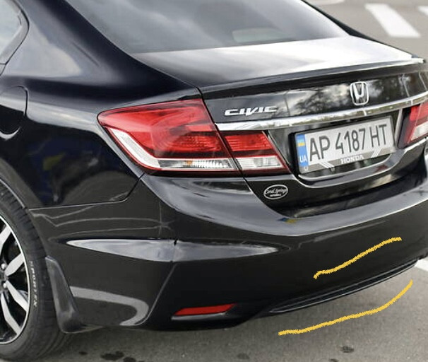 Накладка бампера заднего Honda Civic  2014 1.8 Бензин Краматорск