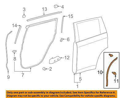 Уплотнитель двери задней правой под арку Toyota Highlander  2016 10.0 Бензин 