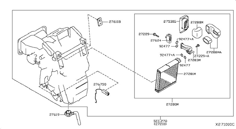 Випарник кондиціонера Nissan Tiida C11  2008 хетчбек 1.6 Бензин 