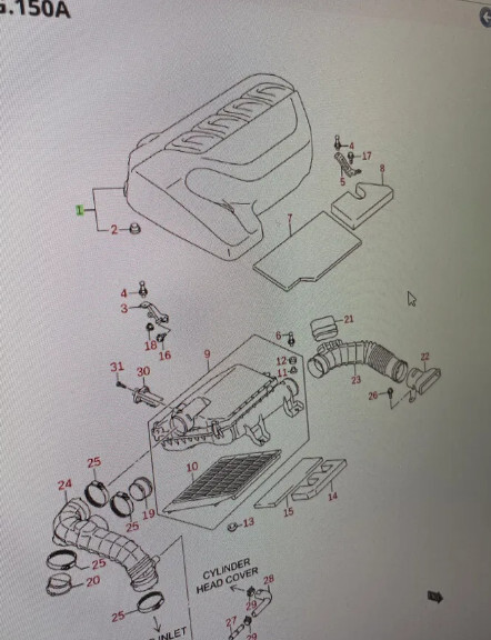 Кришка двигуна Suzuki Vitara  2018 1.4 Гибрид 