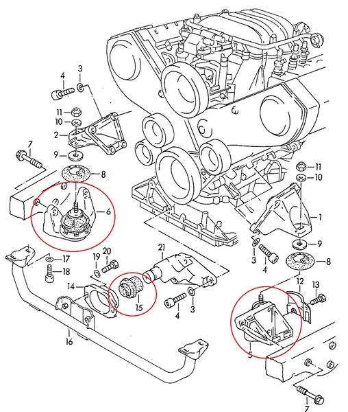 Подушка двигателя Audi A6  1997 2.8 Бензин Полтава