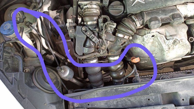 Трубка охлаждения Citroen C4 Picasso универсал 2007 г.  1.6 л дизель