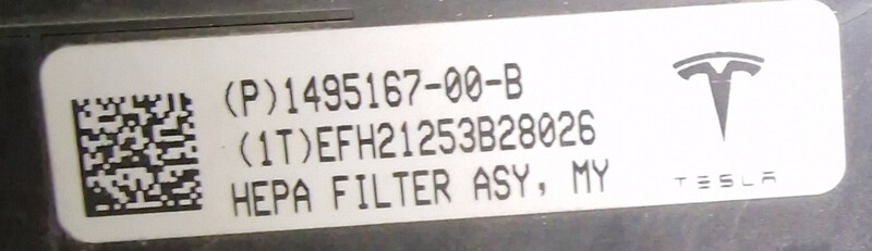 Фильтр салона Tesla Model Y  2021 хэтчбек 3.0 Электро Ирпень