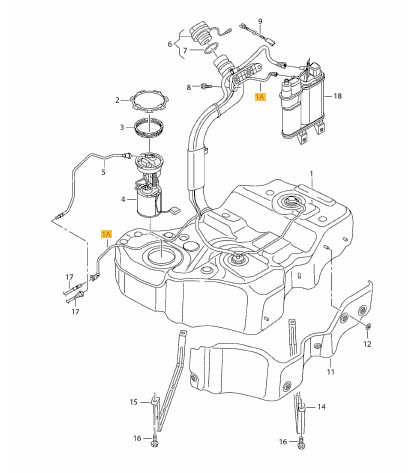 Топливная трубка 561201995   Volkswagen Golf, Volkswagen Passat