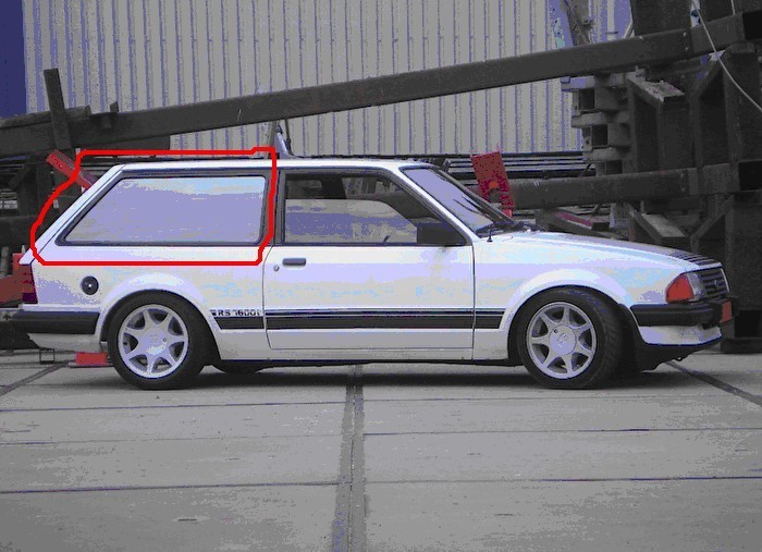 Скло бічне Ford Escort  1988 1.6 Дизель 